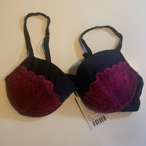 Sam Bra navy and pink/purple